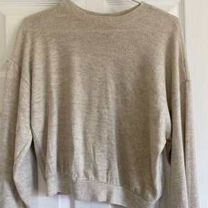 Forever 21 cropped oatmeal sweatshirt